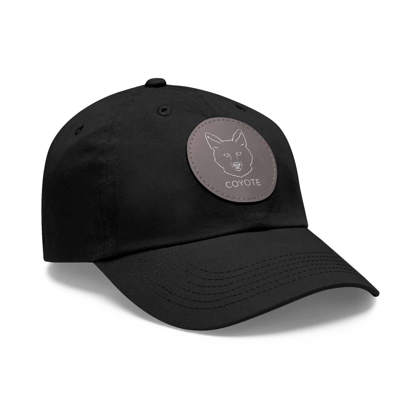 Customizable Dad Hat with Round Leather Patch - Casual Style for Everyday Wear