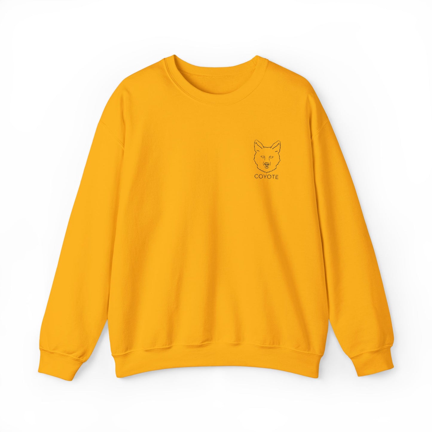 Embroidered Coyote Graphic Unisex Crewneck Sweatshirt