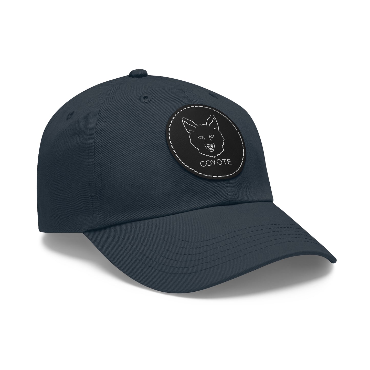 Customizable Dad Hat with Round Leather Patch - Casual Style for Everyday Wear