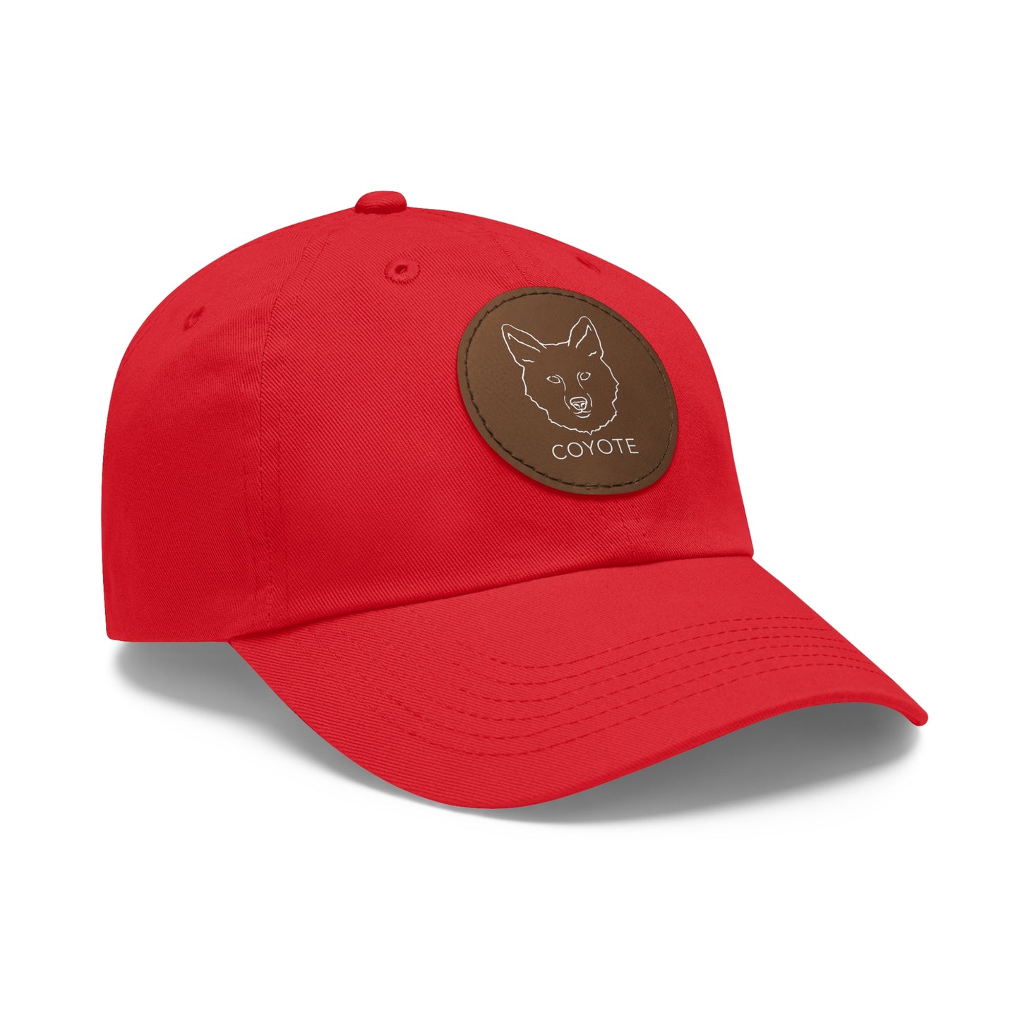 Customizable Dad Hat with Round Leather Patch - Casual Style for Everyday Wear