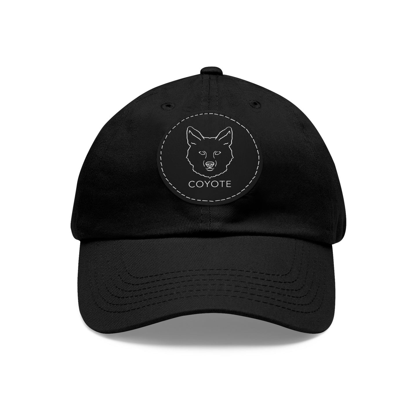 Customizable Dad Hat with Round Leather Patch - Casual Style for Everyday Wear
