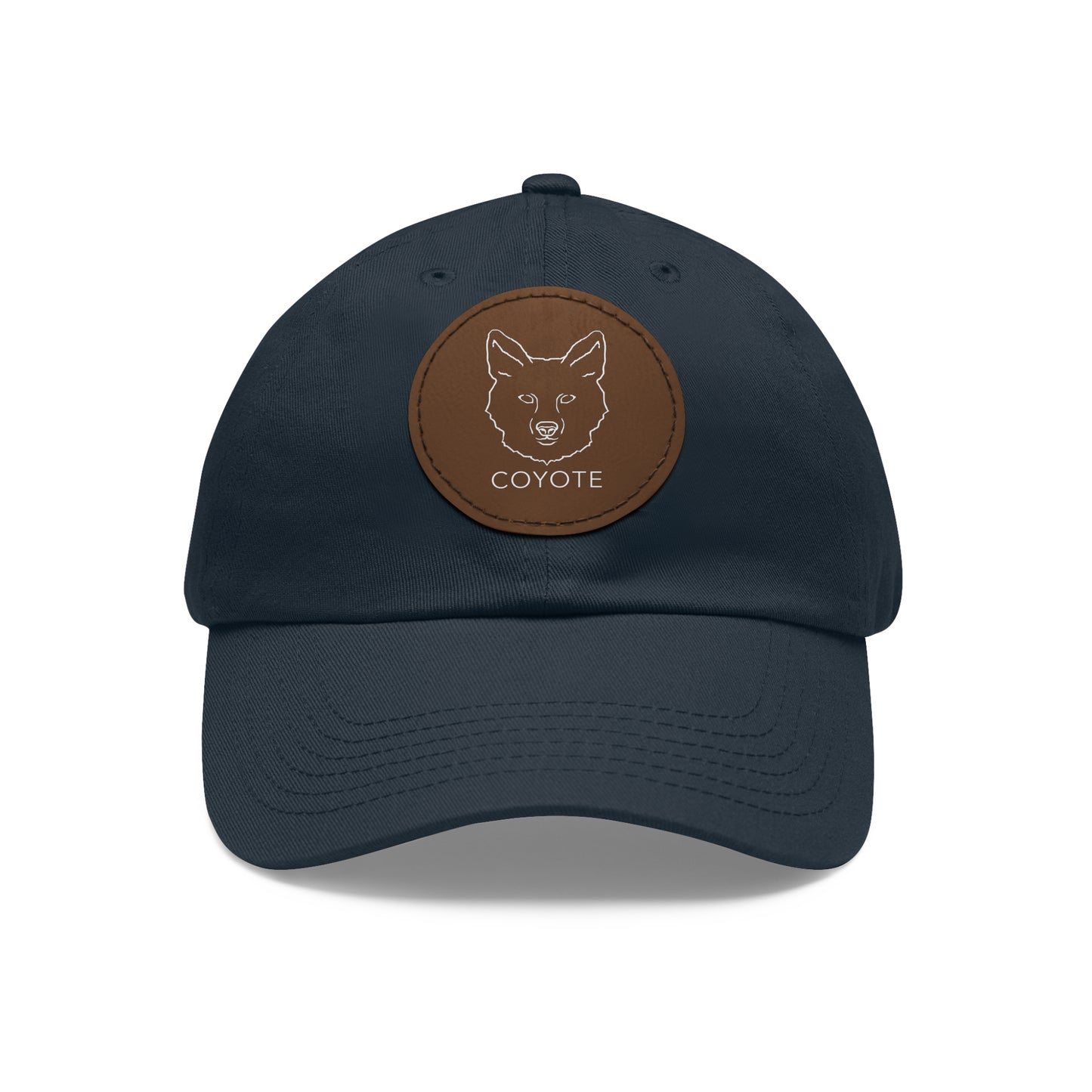 Customizable Dad Hat with Round Leather Patch - Casual Style for Everyday Wear