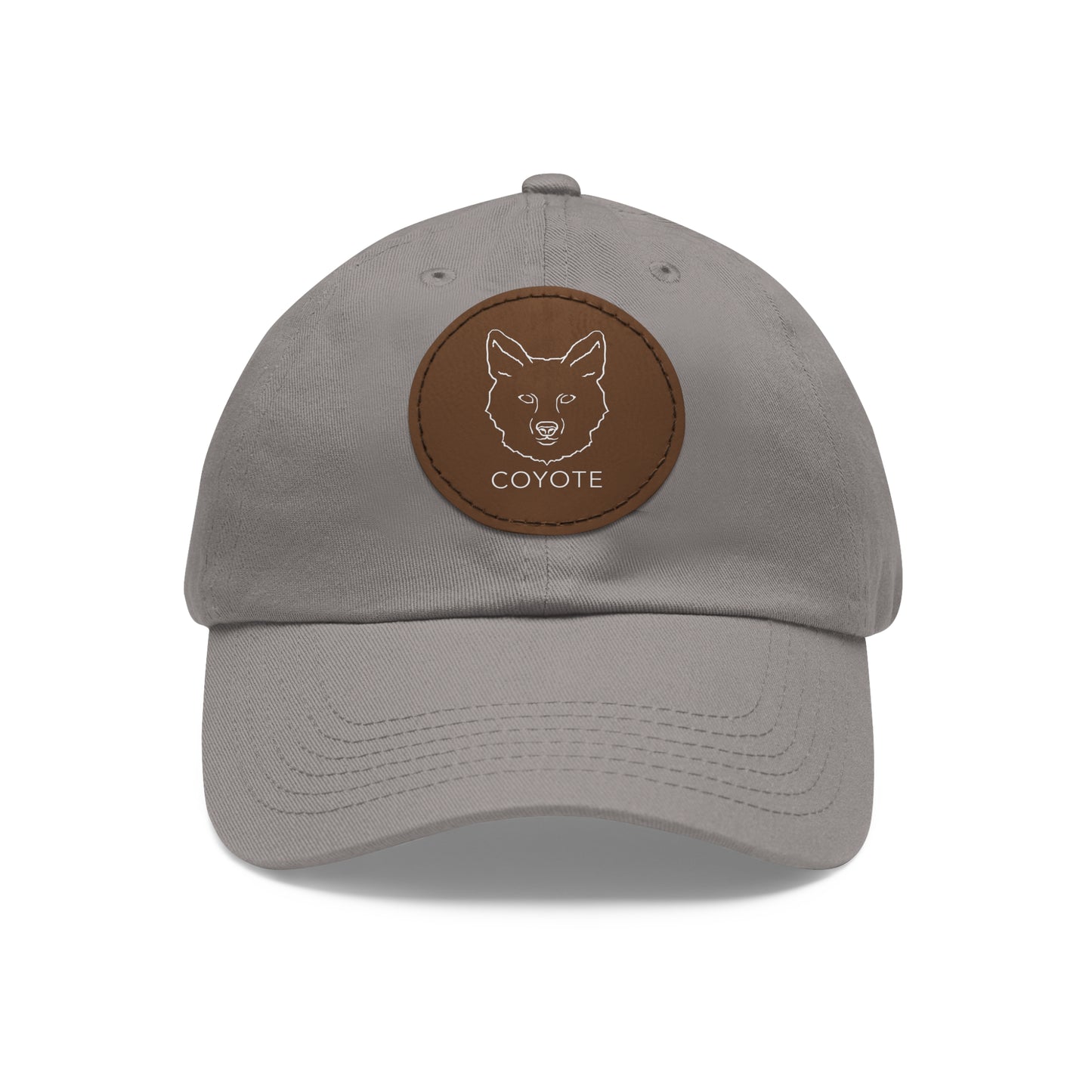 Customizable Dad Hat with Round Leather Patch - Casual Style for Everyday Wear