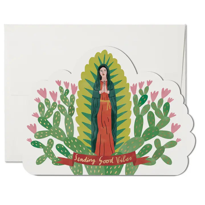Saintly Vibes Encouragement Greeting Card