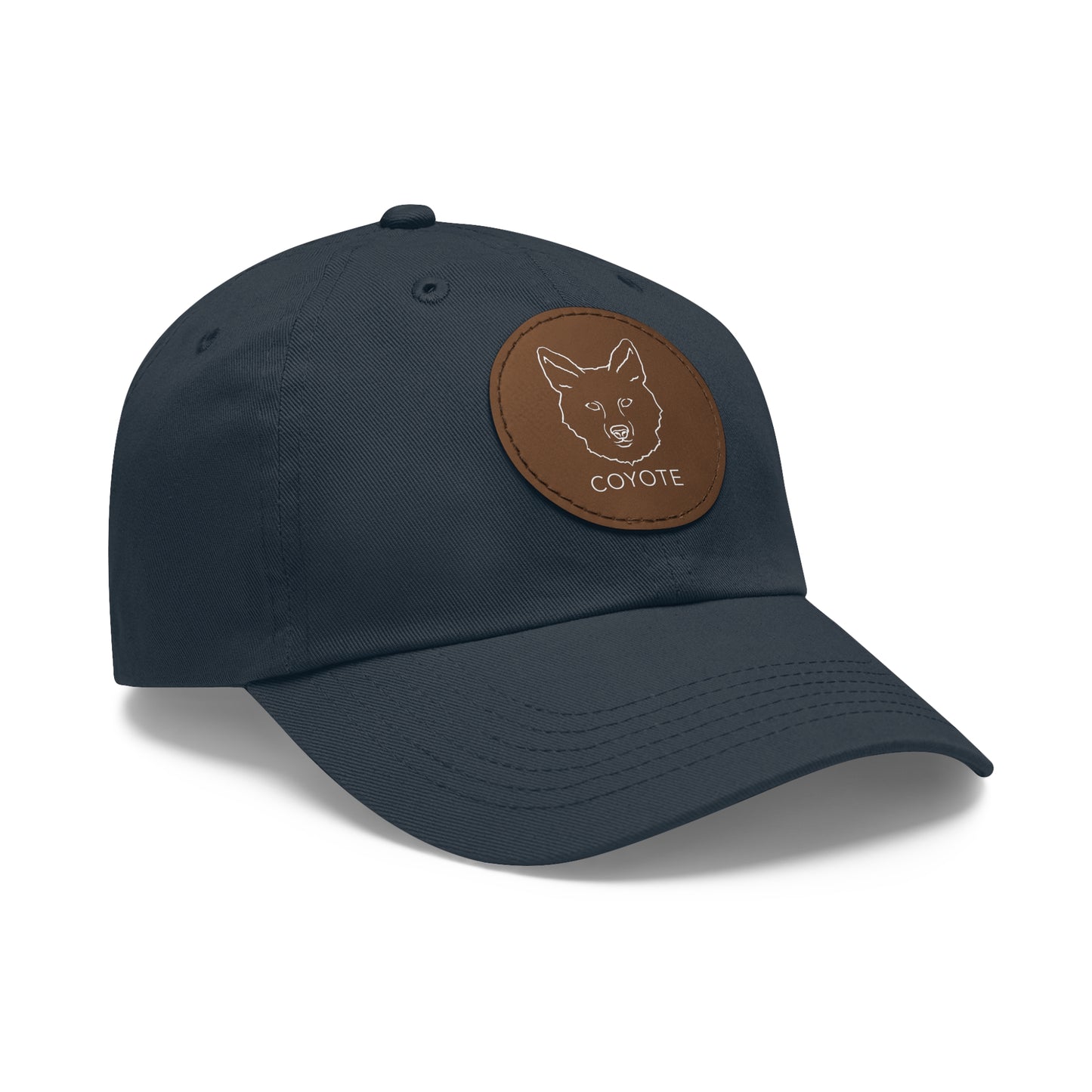 Customizable Dad Hat with Round Leather Patch - Casual Style for Everyday Wear