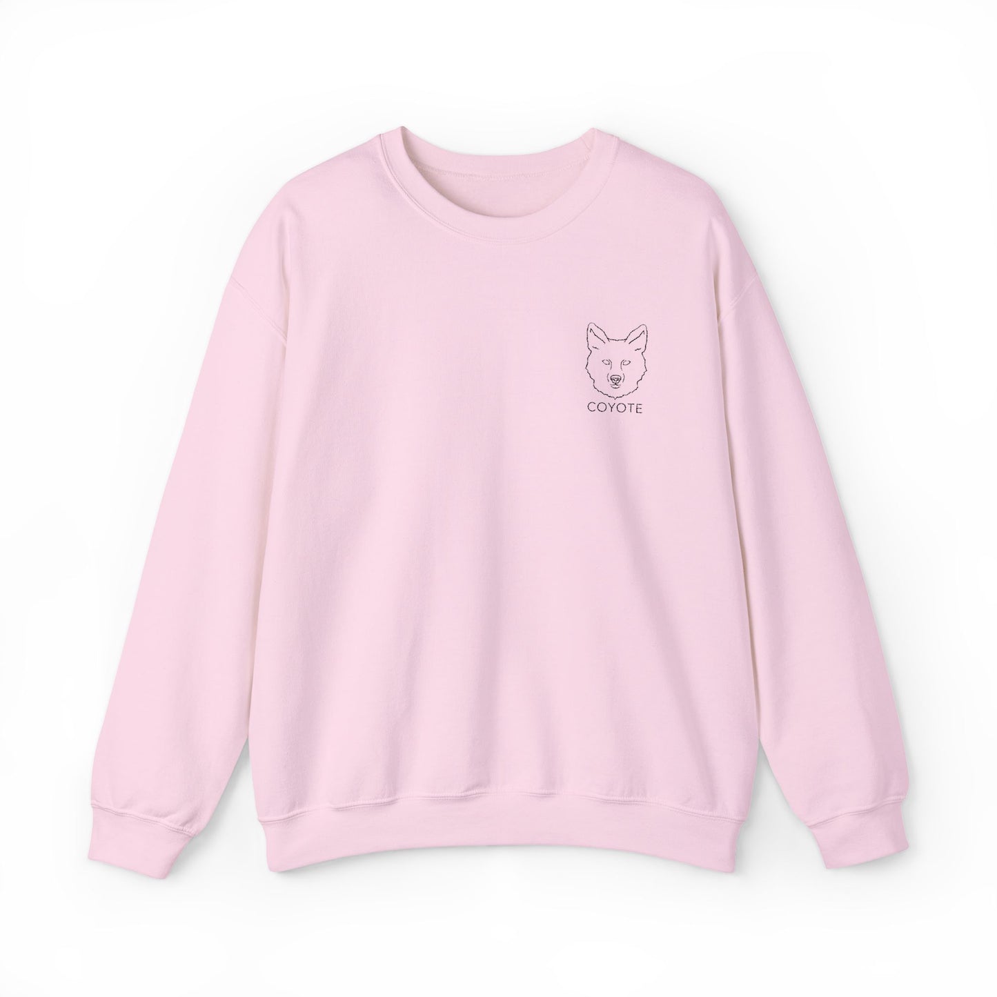 Embroidered Coyote Graphic Unisex Crewneck Sweatshirt