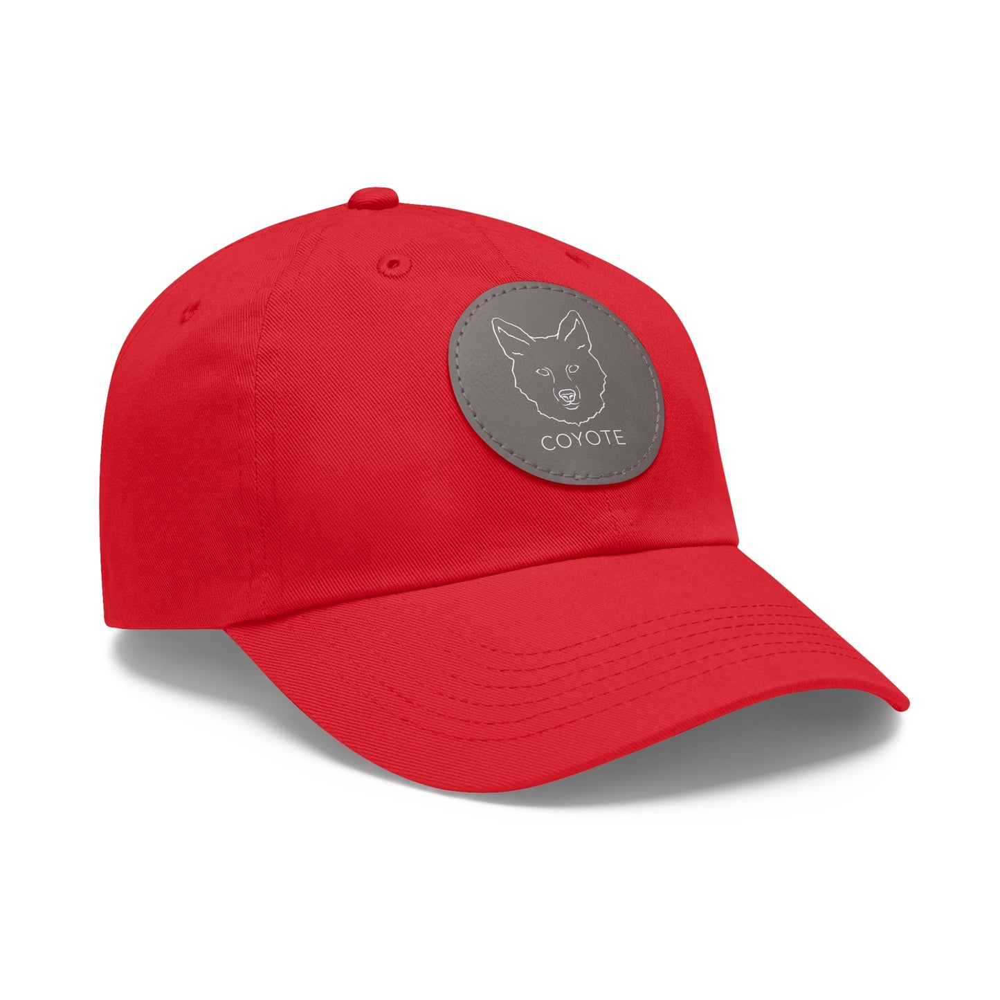 Customizable Dad Hat with Round Leather Patch - Casual Style for Everyday Wear