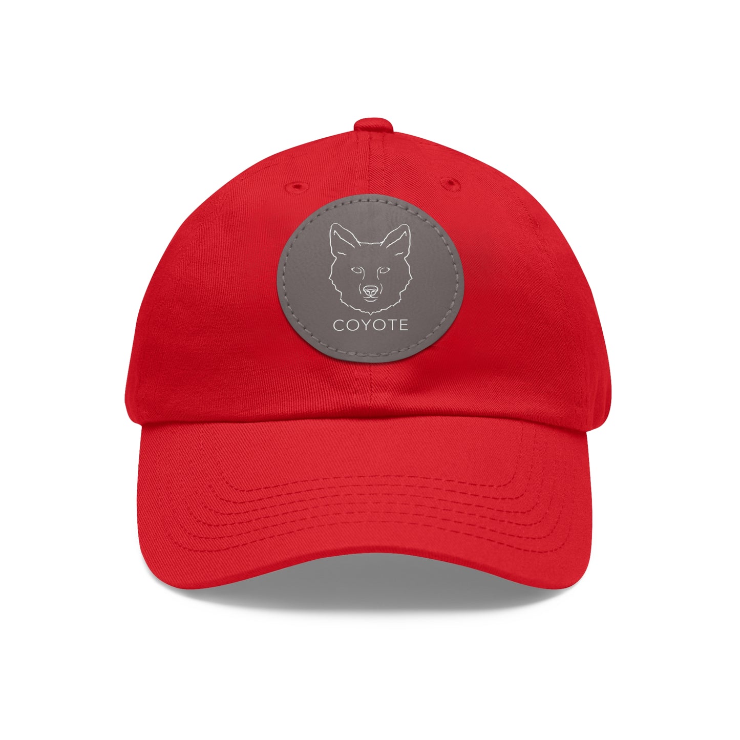 Customizable Dad Hat with Round Leather Patch - Casual Style for Everyday Wear