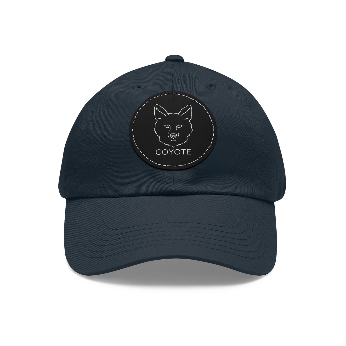 Customizable Dad Hat with Round Leather Patch - Casual Style for Everyday Wear