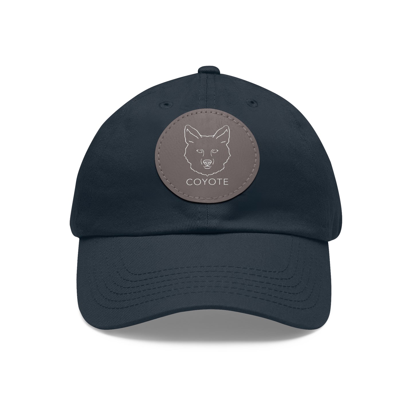 Customizable Dad Hat with Round Leather Patch - Casual Style for Everyday Wear