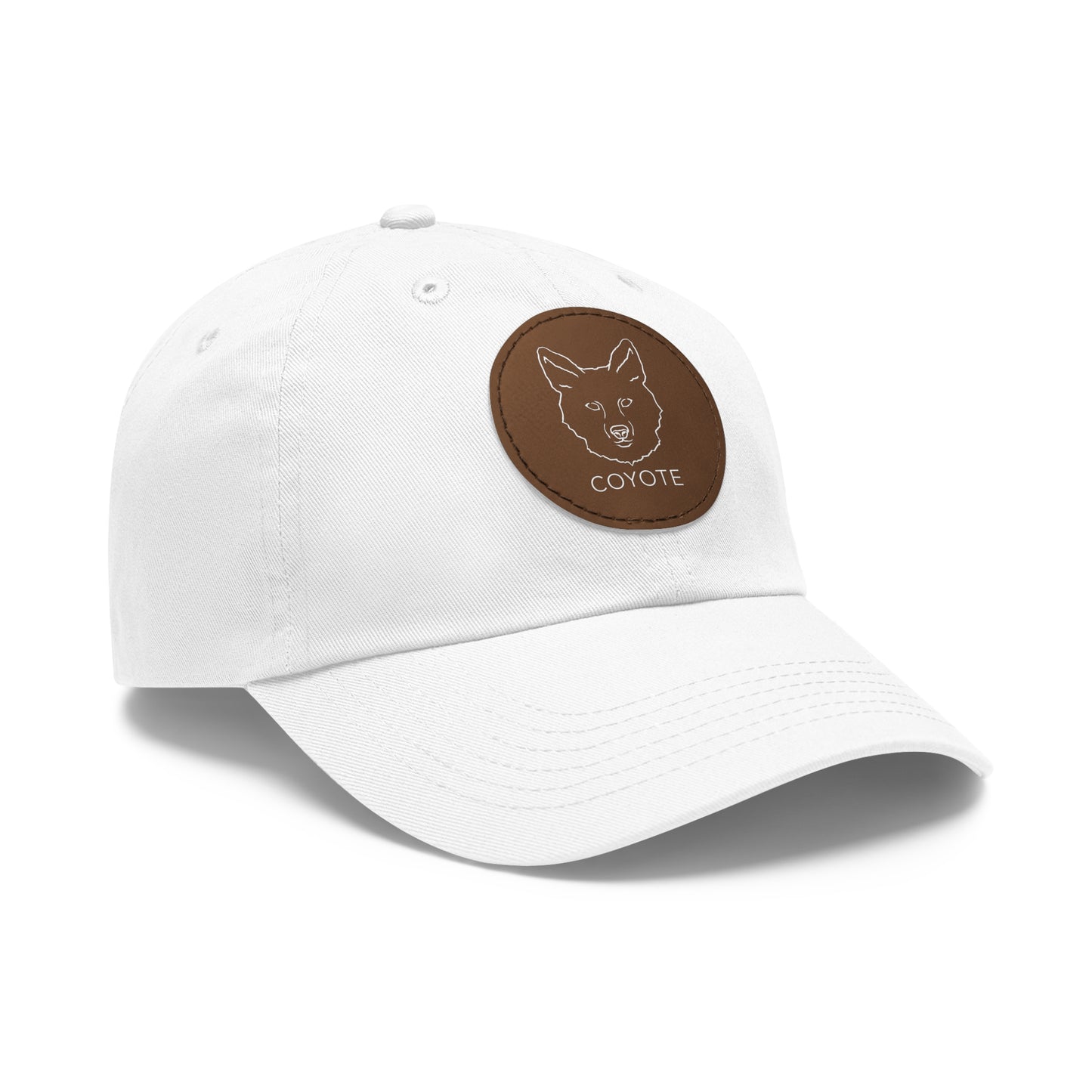 Customizable Dad Hat with Round Leather Patch - Casual Style for Everyday Wear