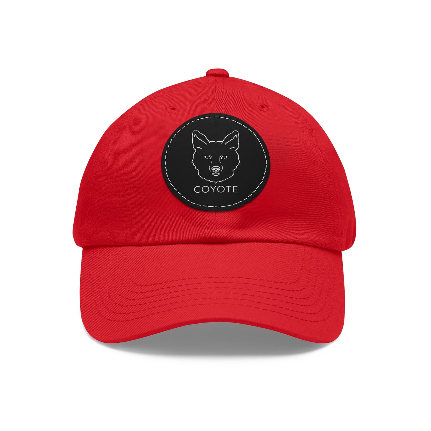 Customizable Dad Hat with Round Leather Patch - Casual Style for Everyday Wear