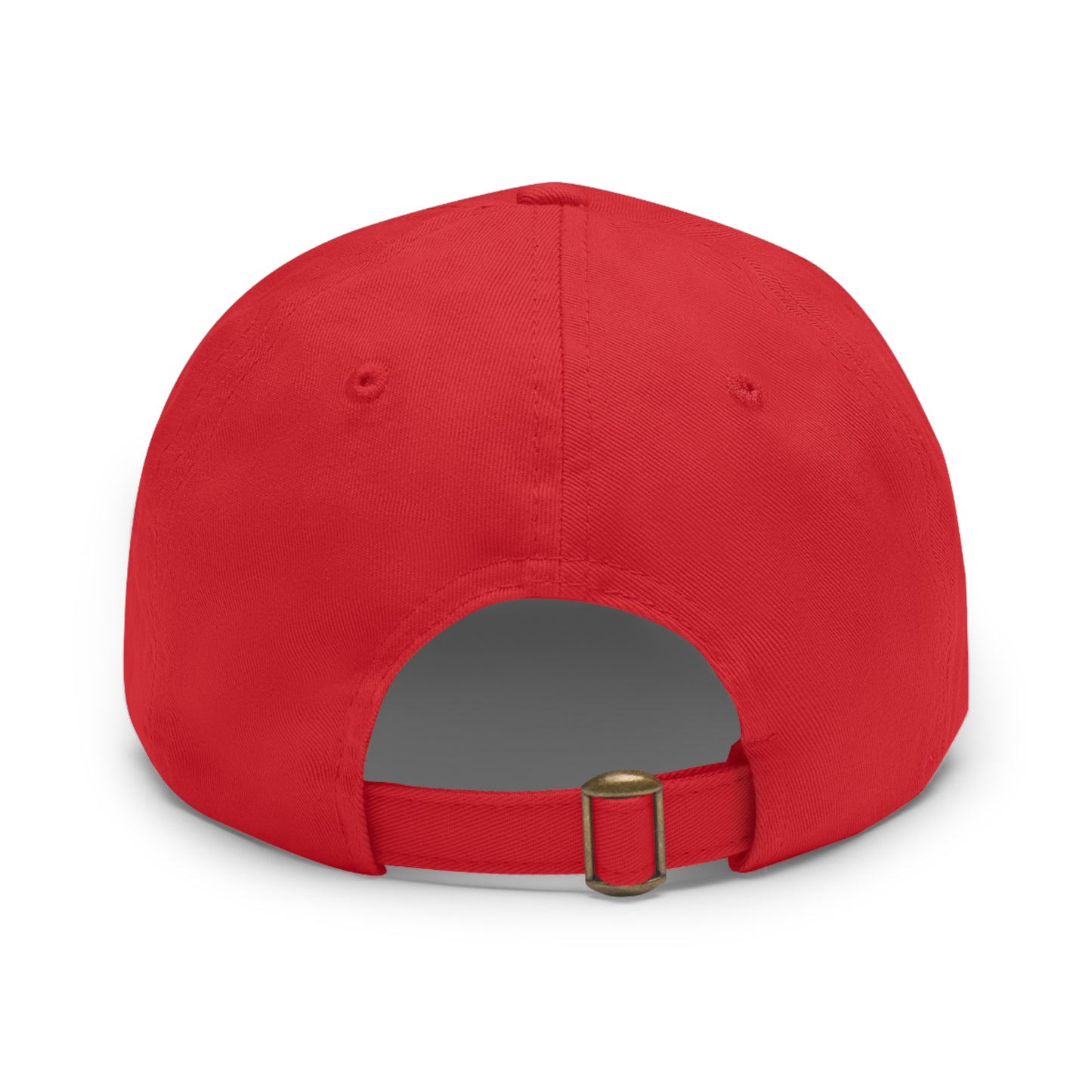 Customizable Dad Hat with Round Leather Patch - Casual Style for Everyday Wear