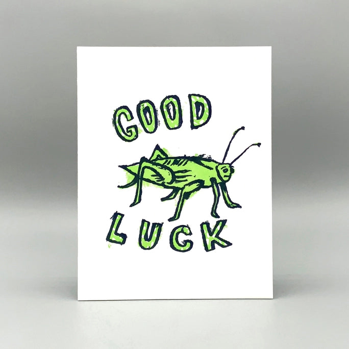 Grasshopper Luck Greeting Card