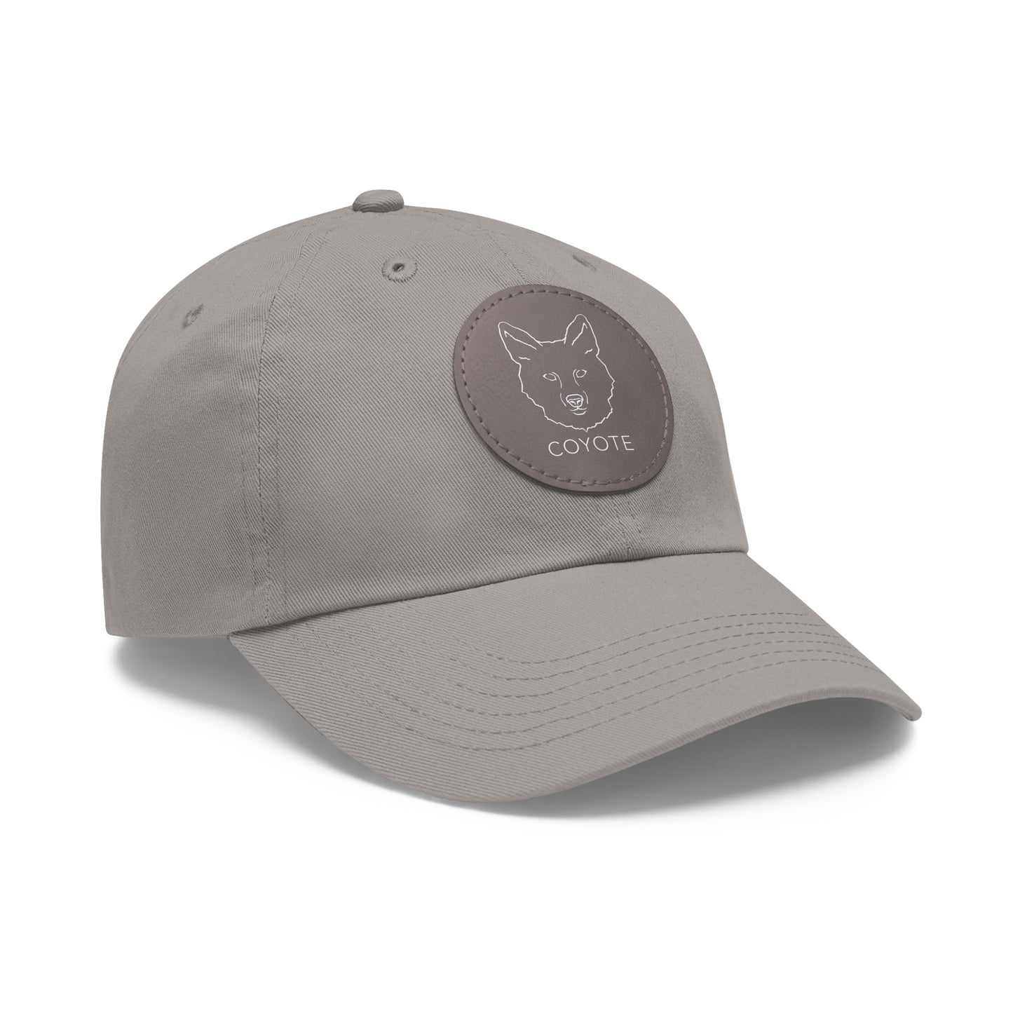 Customizable Dad Hat with Round Leather Patch - Casual Style for Everyday Wear