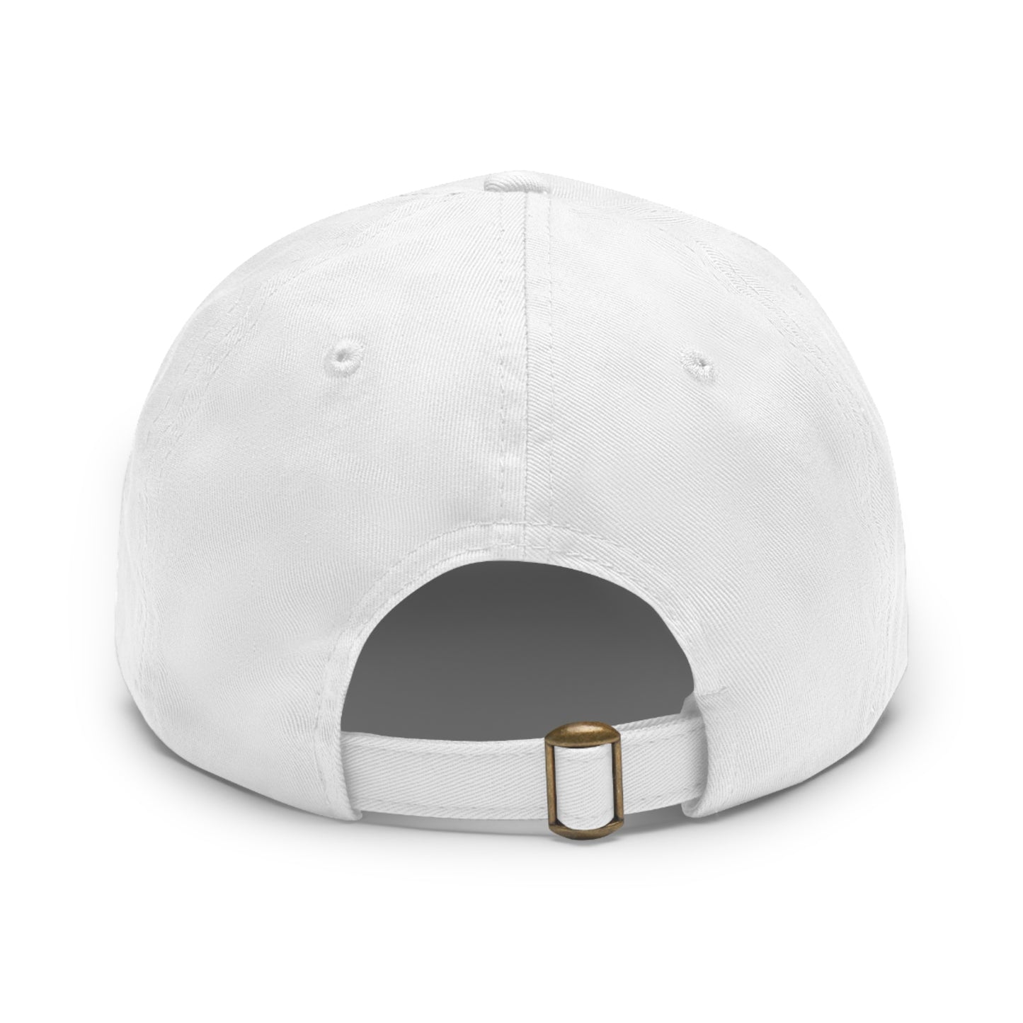 Customizable Dad Hat with Round Leather Patch - Casual Style for Everyday Wear