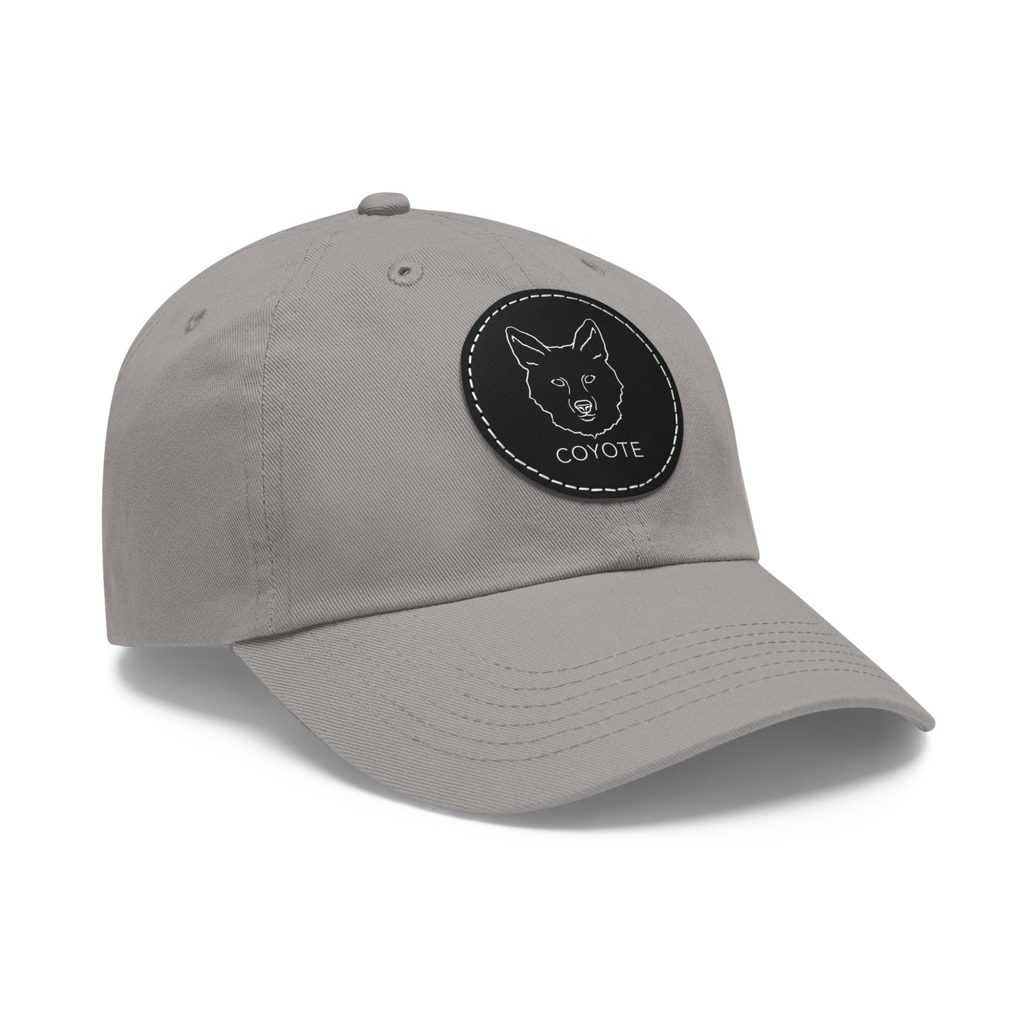 Customizable Dad Hat with Round Leather Patch - Casual Style for Everyday Wear