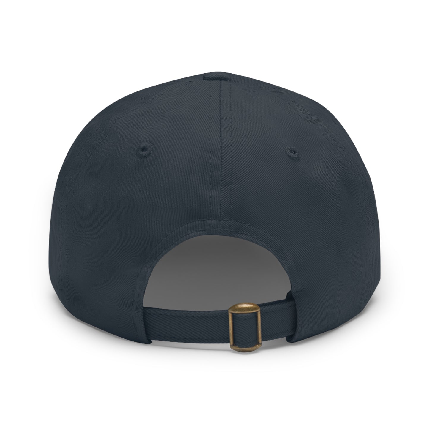 Customizable Dad Hat with Round Leather Patch - Casual Style for Everyday Wear