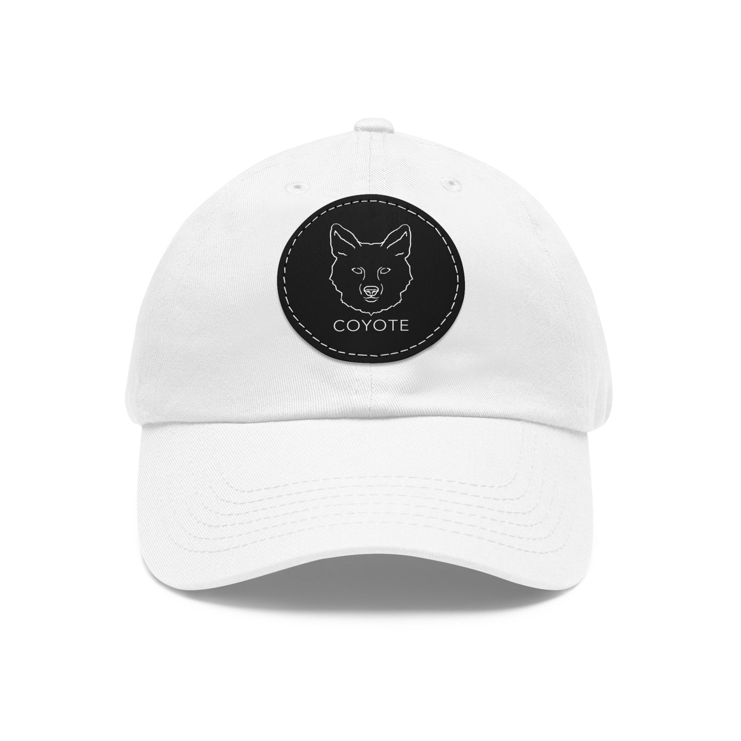 Customizable Dad Hat with Round Leather Patch - Casual Style for Everyday Wear