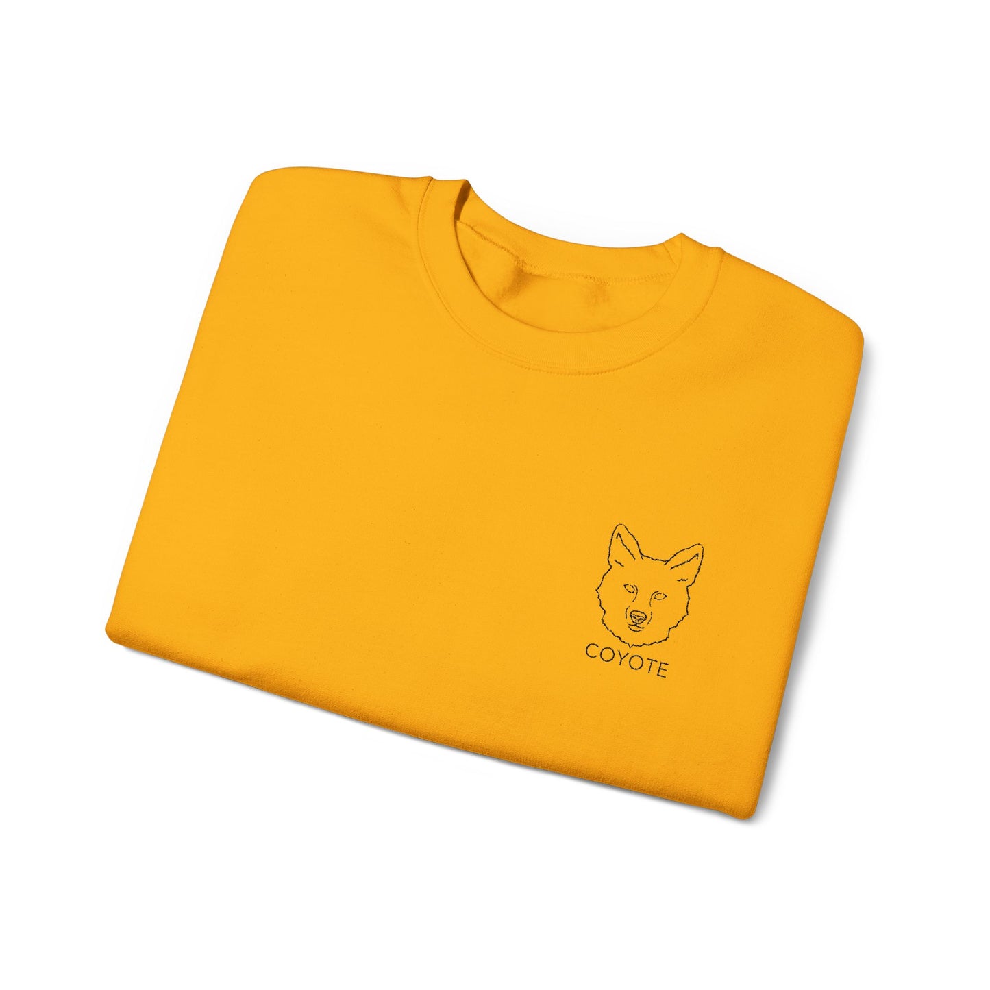 Embroidered Coyote Graphic Unisex Crewneck Sweatshirt