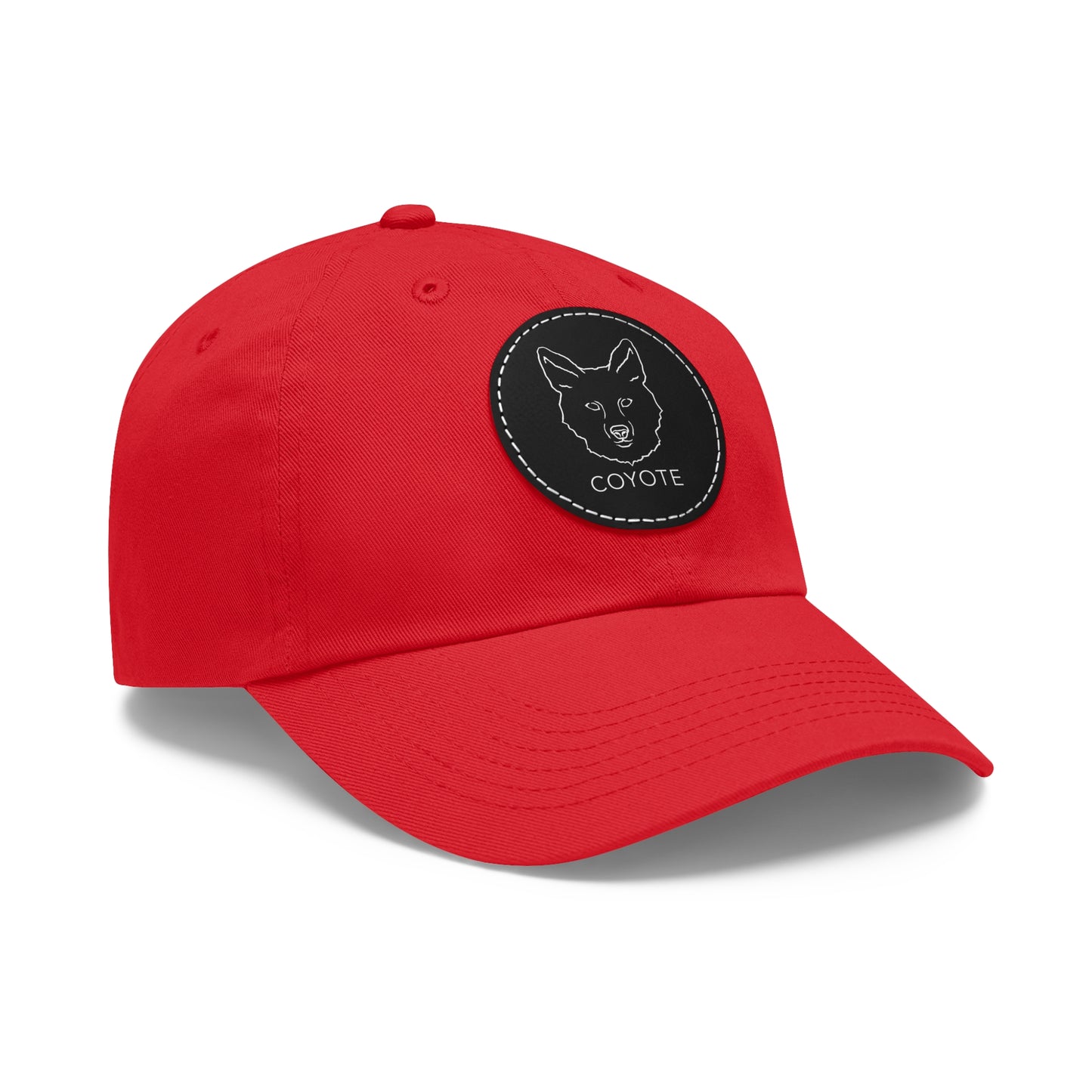 Customizable Dad Hat with Round Leather Patch - Casual Style for Everyday Wear