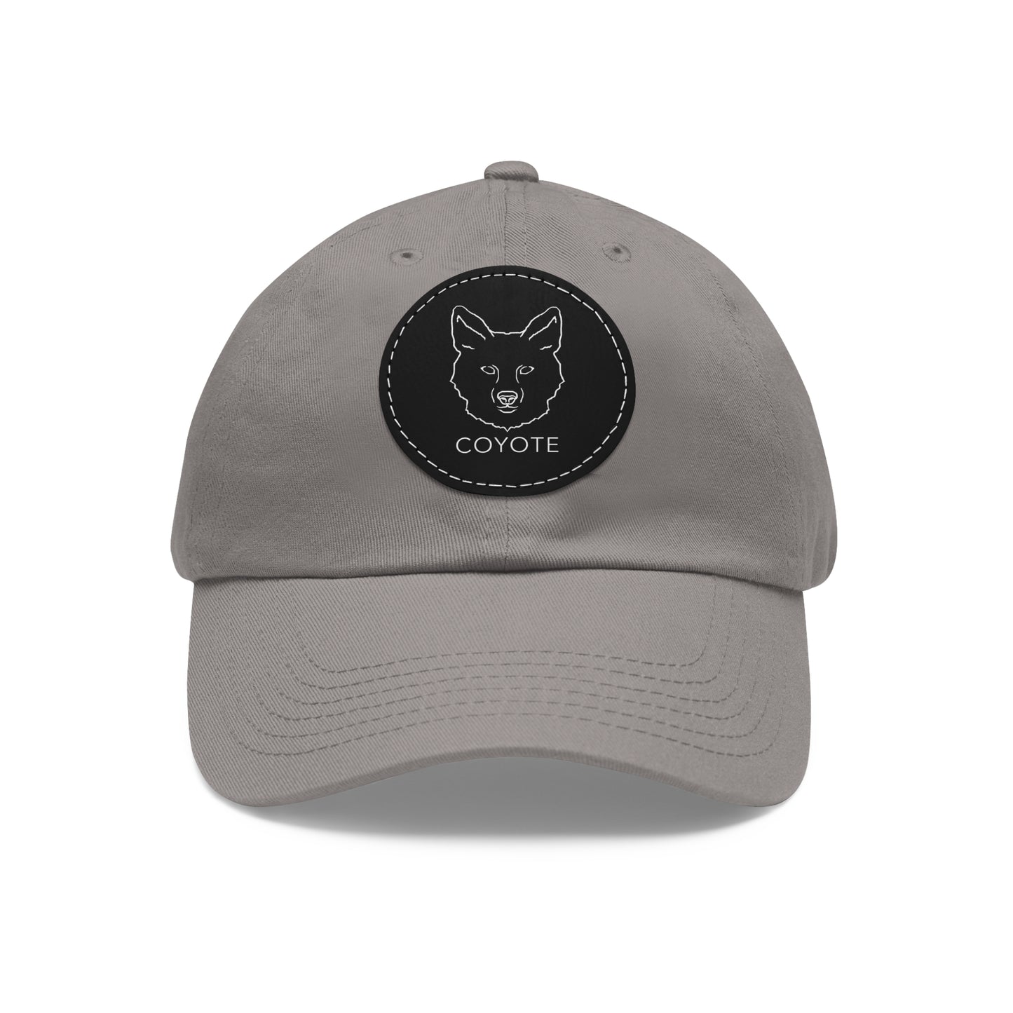 Customizable Dad Hat with Round Leather Patch - Casual Style for Everyday Wear