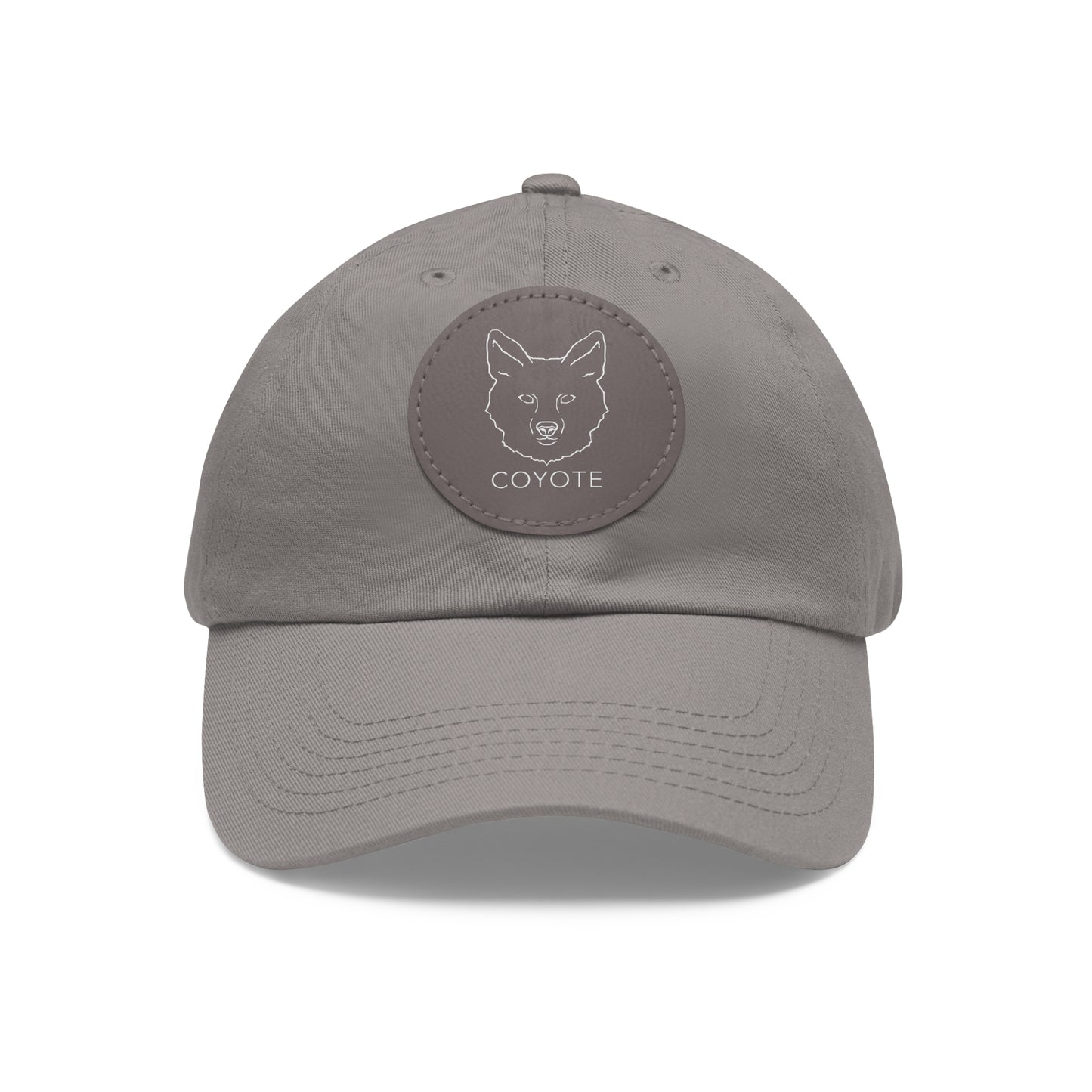 Customizable Dad Hat with Round Leather Patch - Casual Style for Everyday Wear
