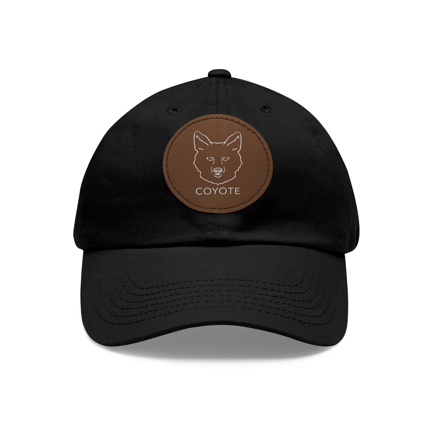 Customizable Dad Hat with Round Leather Patch - Casual Style for Everyday Wear