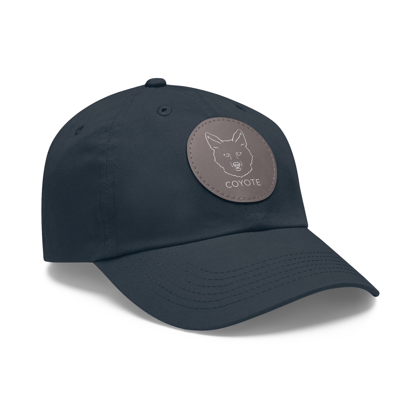 Customizable Dad Hat with Round Leather Patch - Casual Style for Everyday Wear
