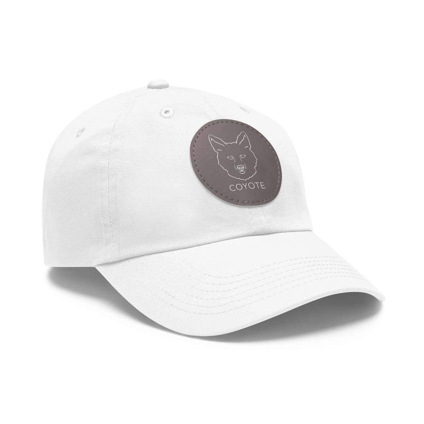 Customizable Dad Hat with Round Leather Patch - Casual Style for Everyday Wear