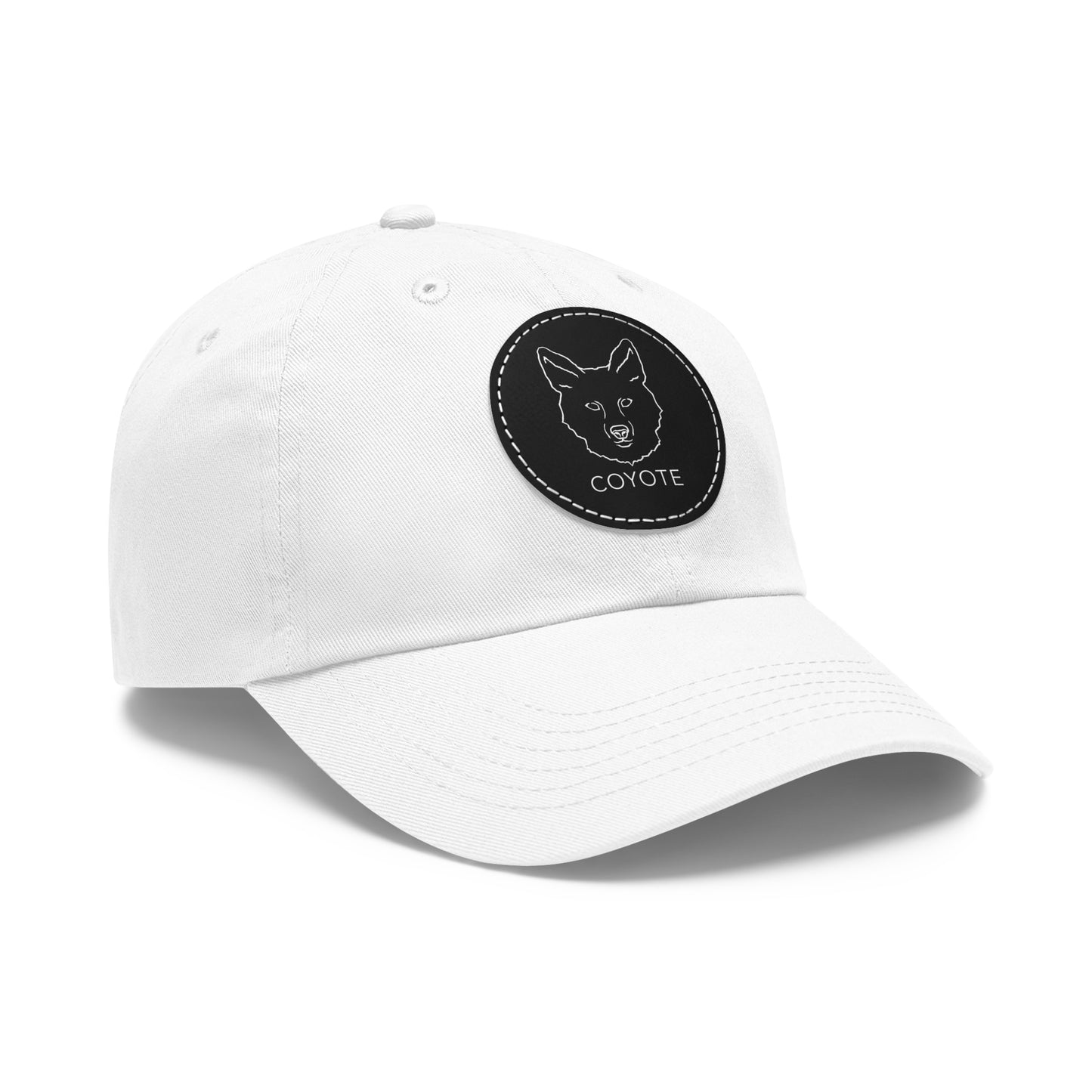 Customizable Dad Hat with Round Leather Patch - Casual Style for Everyday Wear