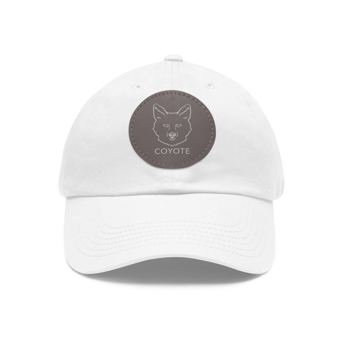 Customizable Dad Hat with Round Leather Patch - Casual Style for Everyday Wear