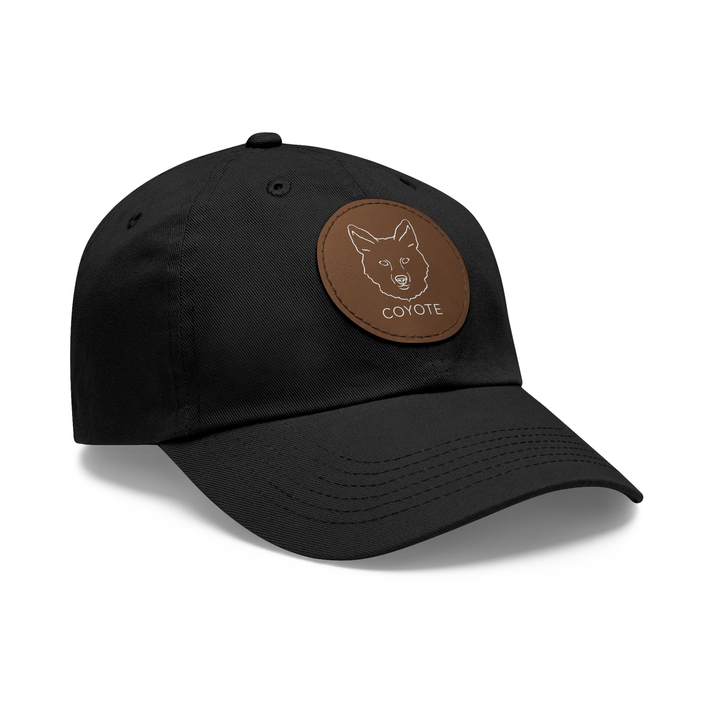 Customizable Dad Hat with Round Leather Patch - Casual Style for Everyday Wear