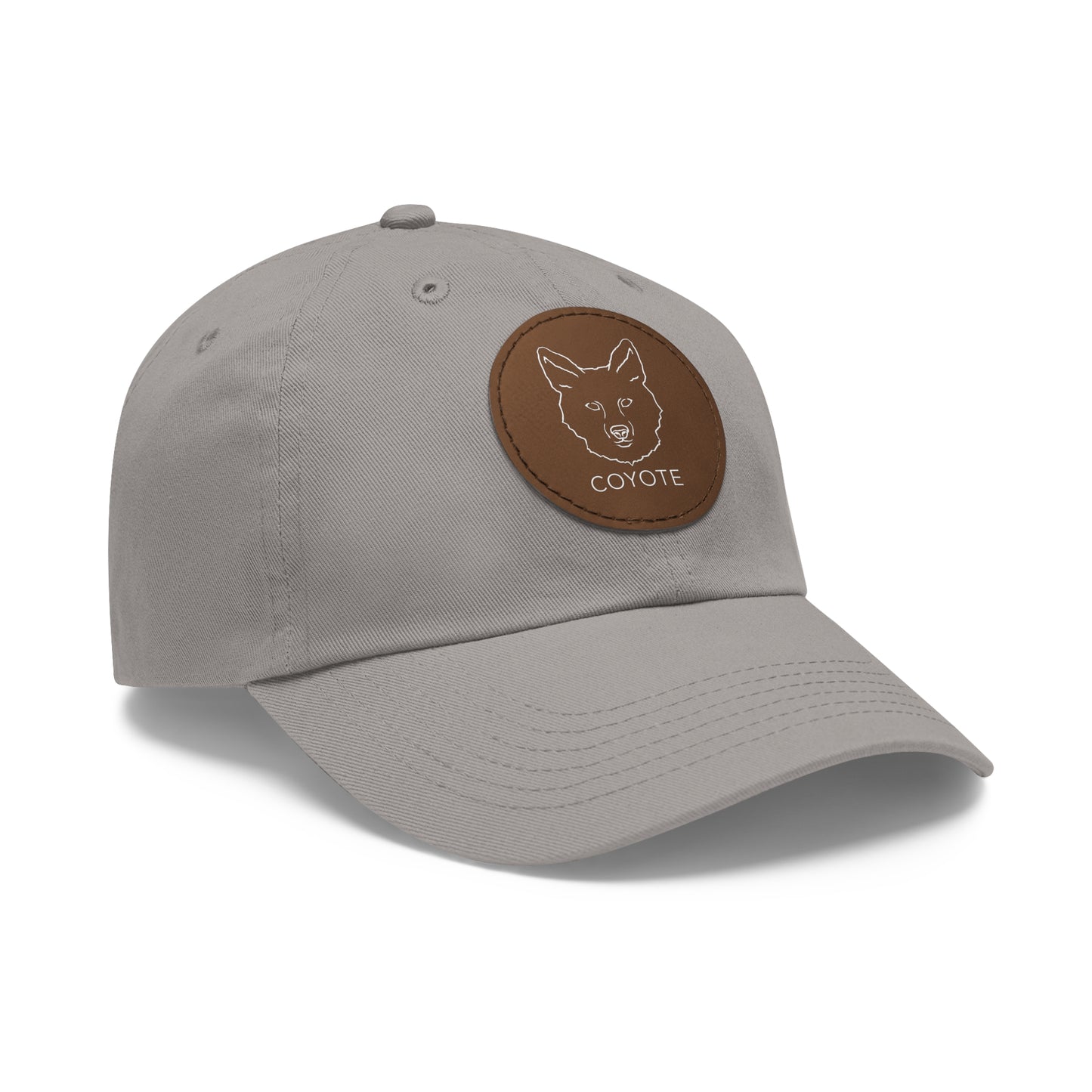 Customizable Dad Hat with Round Leather Patch - Casual Style for Everyday Wear