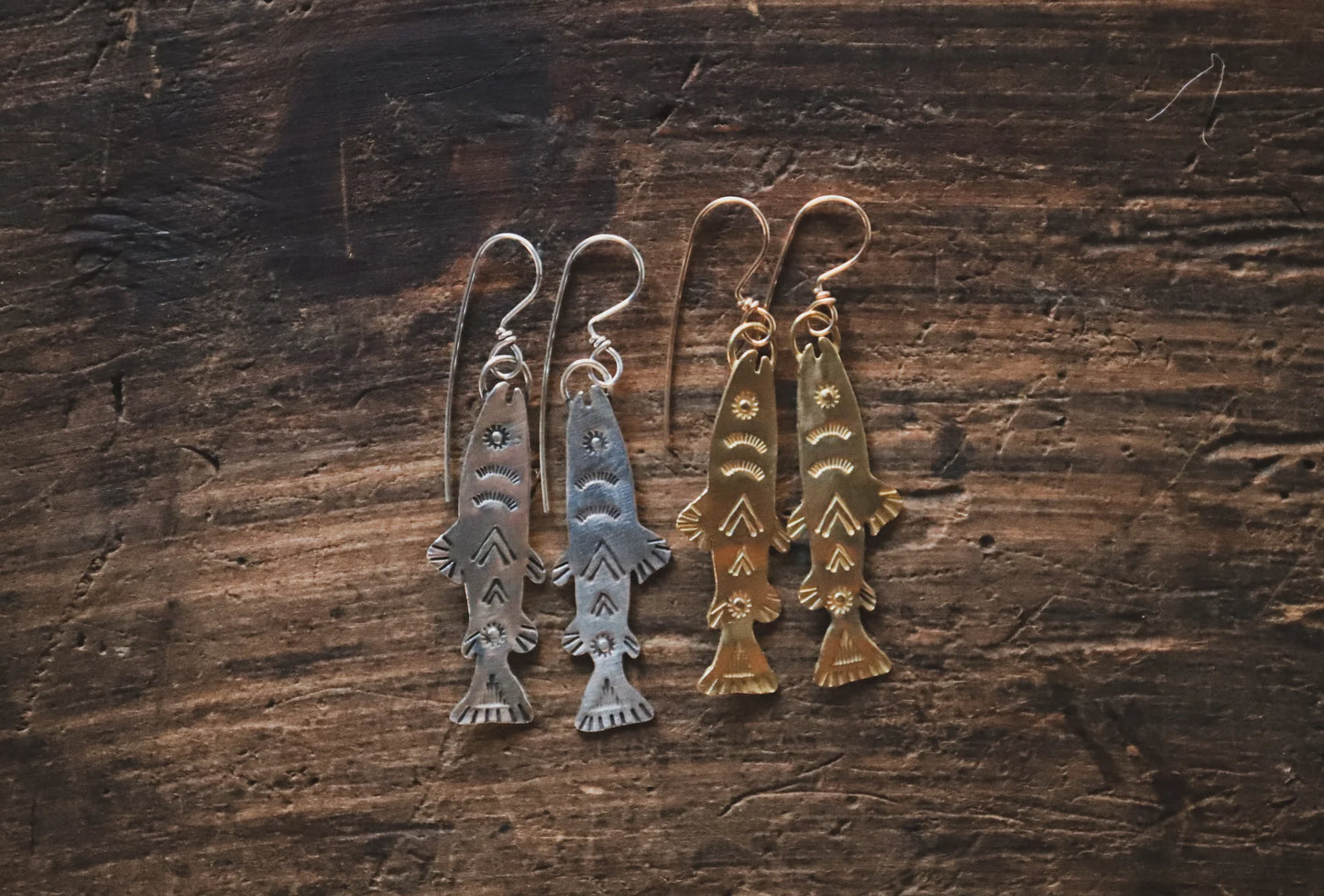 Stamped Trout Sterling Silver - Riverbed Gems