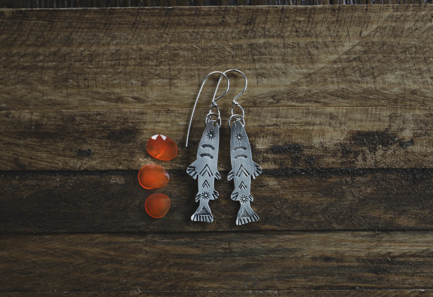Stamped Trout Sterling Silver - Riverbed Gems