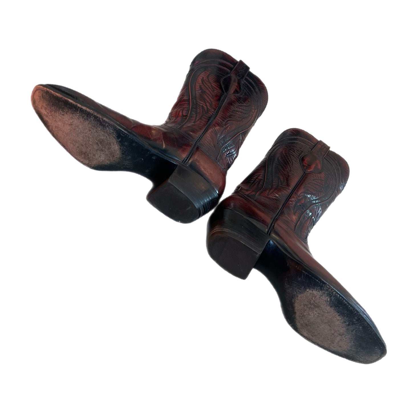 Vintage Lucchese 9 1/2 D Mens Cowboy Boots