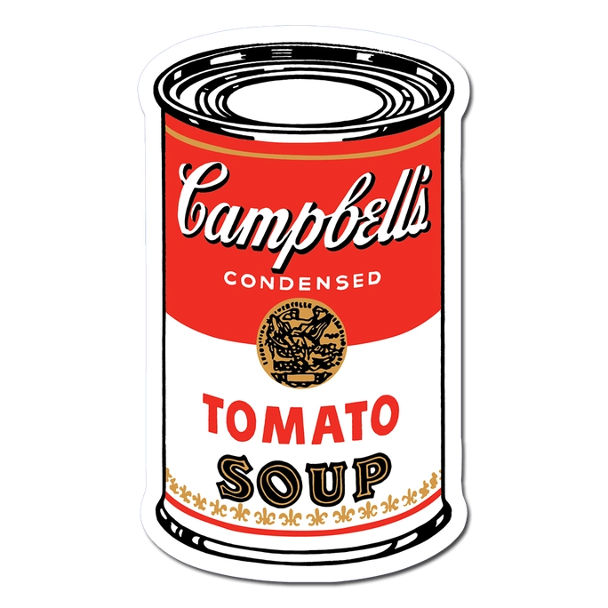 Large Campbell’S Soup Can By Andy Warhol - Die-Cut Sticker