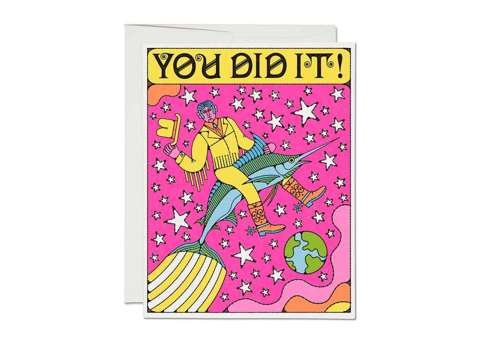 Marlin Rodeo Congratulations Greeting Card