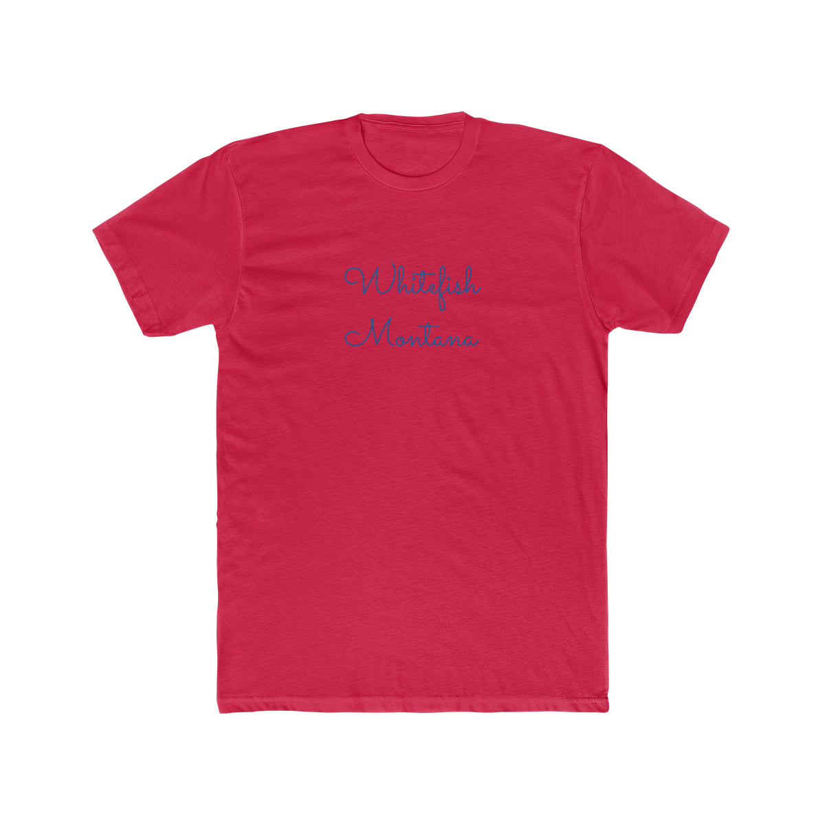 Whitefish Montana Cursive Cotton T-Shirt
