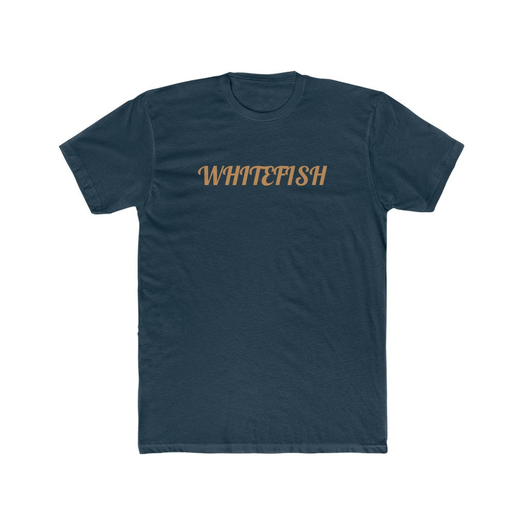 Navy Maroon Fancy Type Whitefish T-Shirt The Whitefish Store