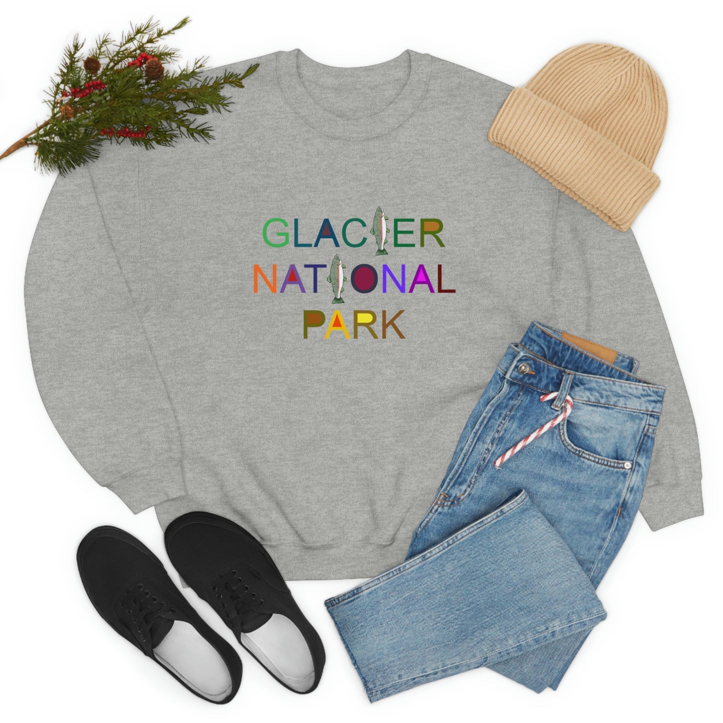 Glacier National Park Crewneck Sweatshirt