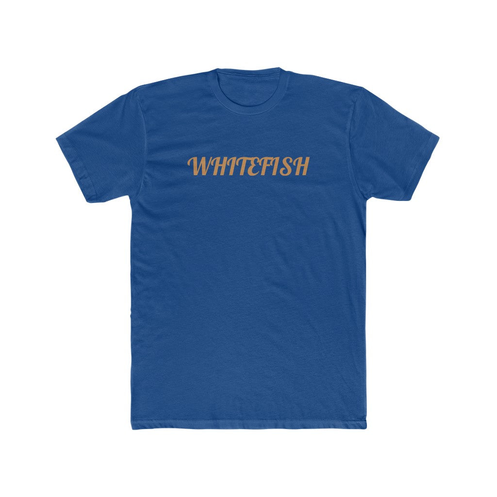 Royal Blue Maroon Fancy Type Whitefish T-Shirt The Whitefish Store