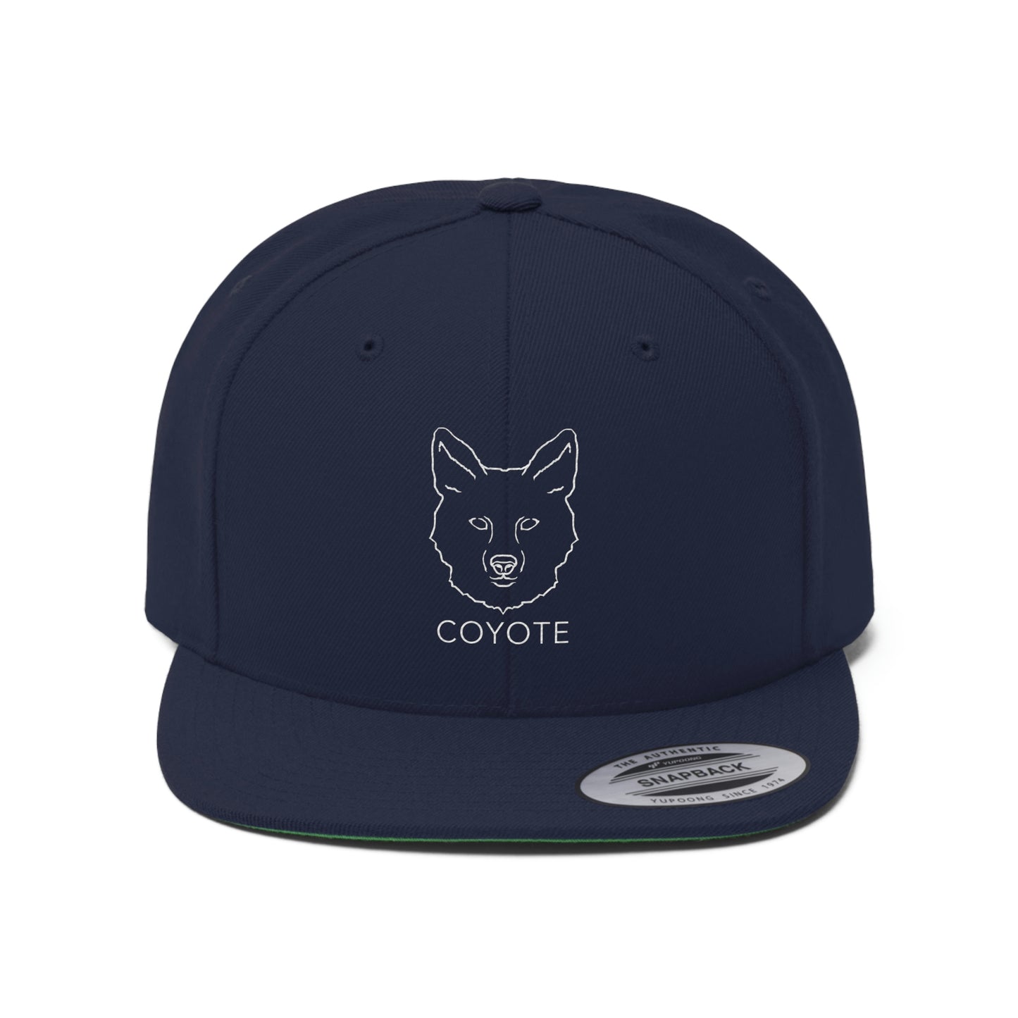 Coyote Unisex Flat Bill Embroidered Hat