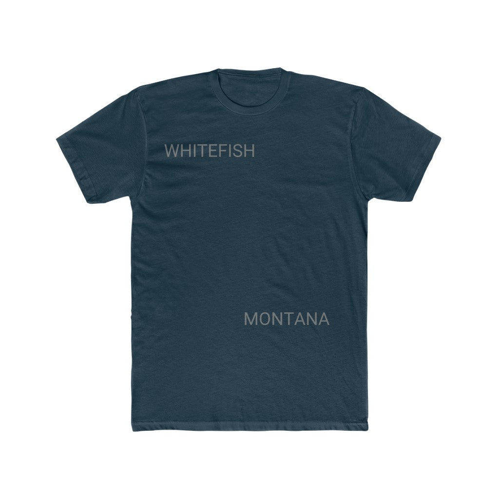 Navy WHITEFISH......MONTANA Cotton T-Shirt