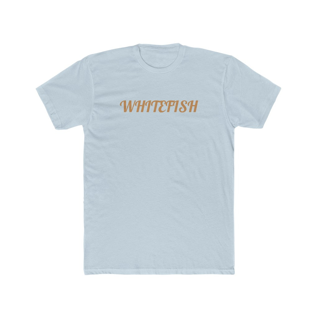 Sky Blue Maroon Fancy Type Whitefish T-Shirt The Whitefish Store