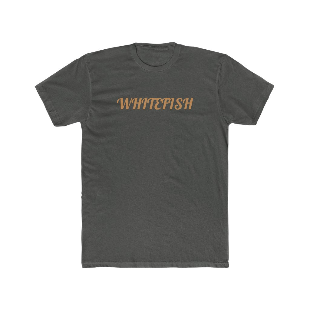 Charcoal Grey Maroon Fancy Type Whitefish T-Shirt The Whitefish Store
