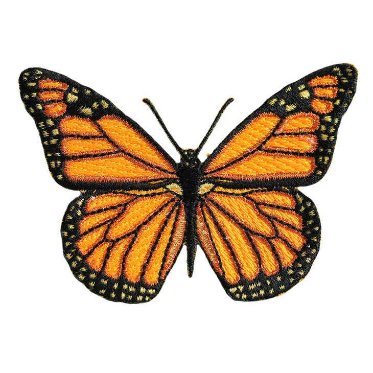 Embroidered Monarch Butterfly Patch
