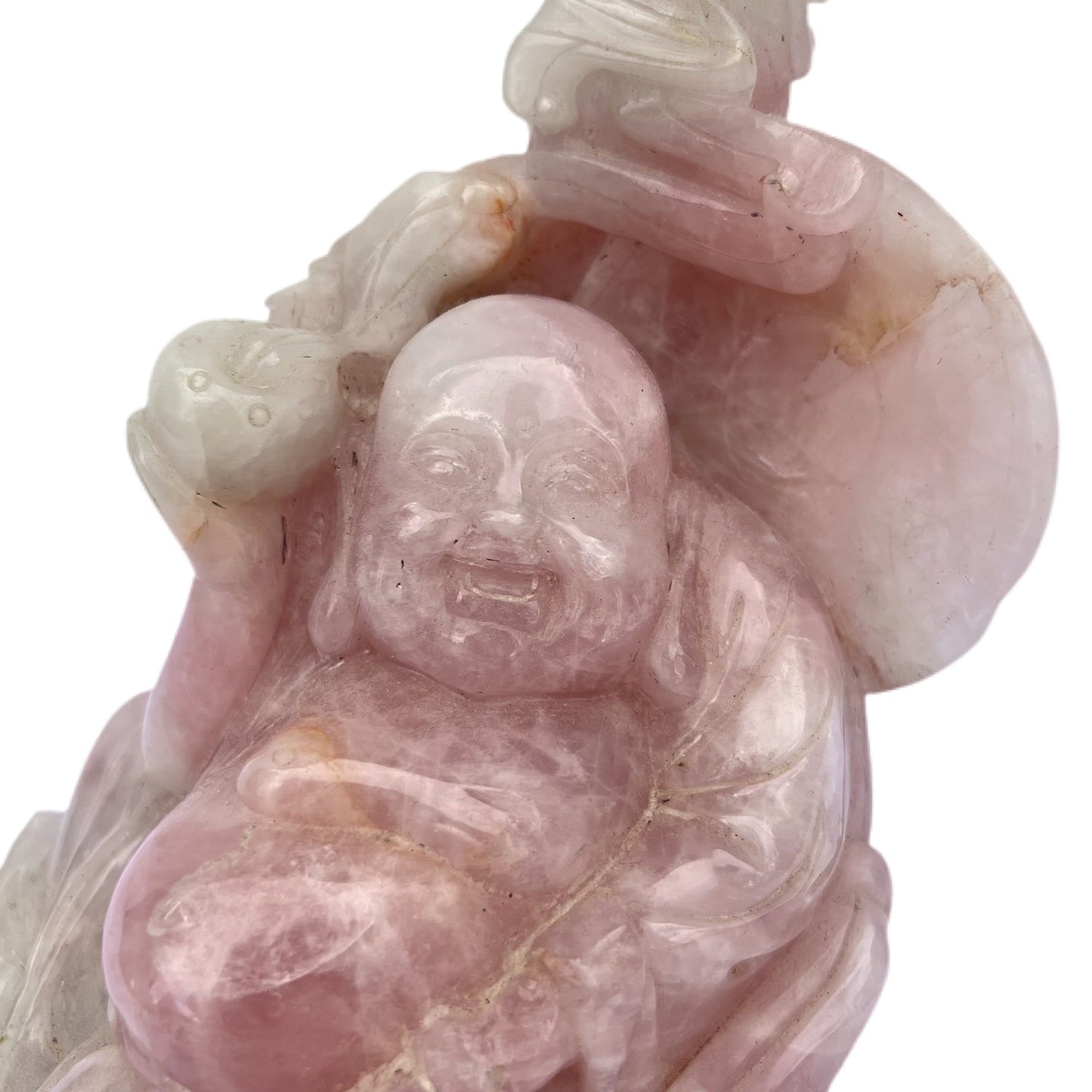Carved Rose Quartz Buddha