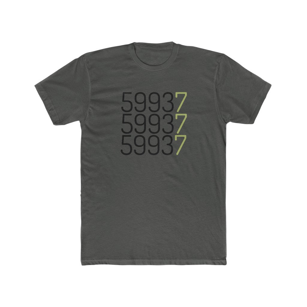Charcoal grey Cotten T-Shirt with "59937" graphic